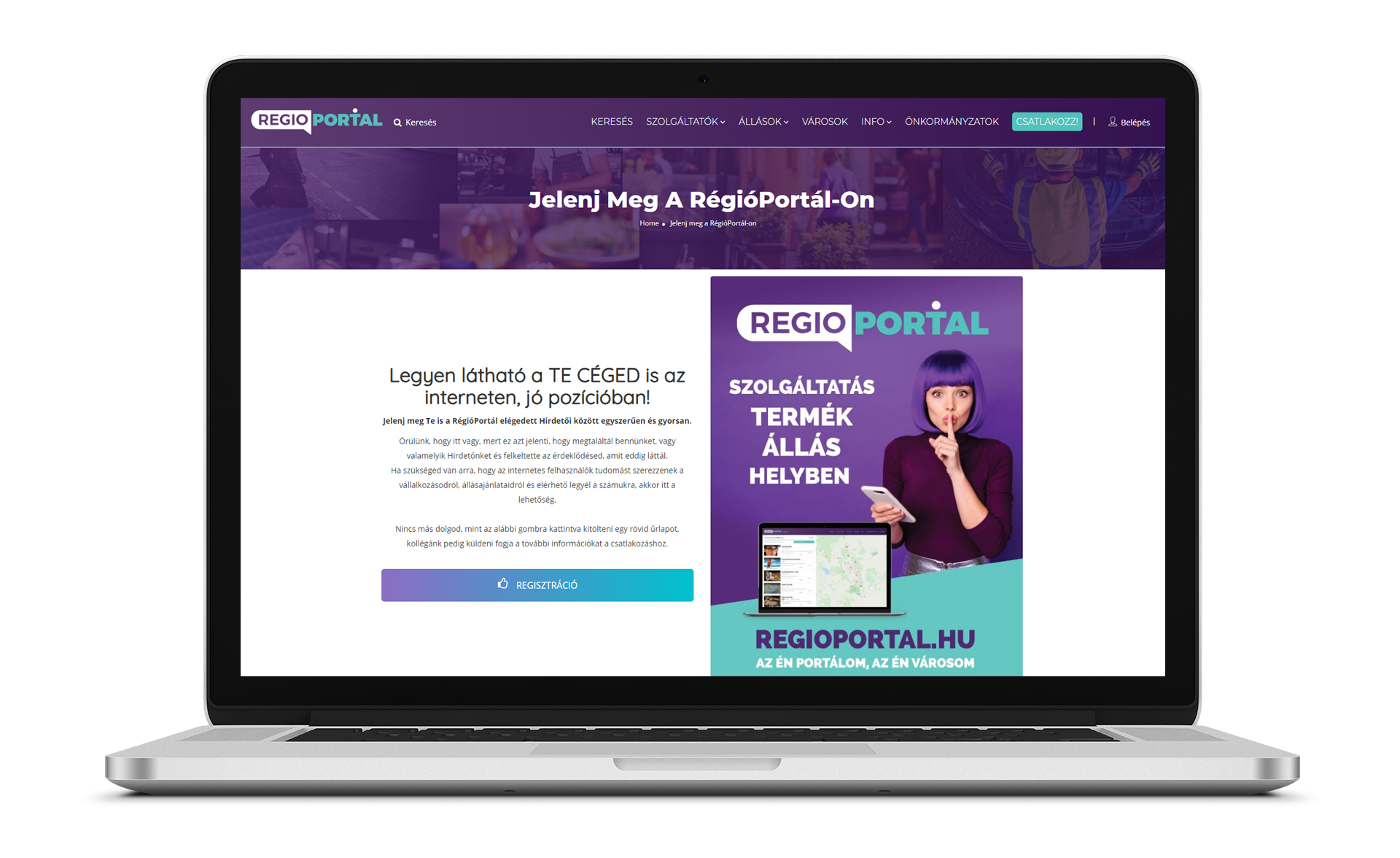 MRégió Portál - Regional service and job search portal